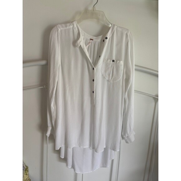 Free People Small white hippie floating tunic fall photos READ - Picture 3 of 9